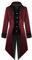 Herren Mittelalter Renaissance Retro Uniform Einfarbig Steampunk Gehrock Mode Stehkragen Mantel