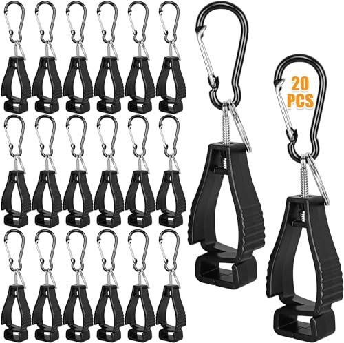 JMIATRY 20 Stück Handschuhclips, Handschuhhalter, Handschuhklemme, Arbertshandschuhe Halter für Handschuhe, Masken, Helme (125×31×18 mm)