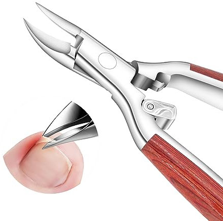 Coupe Ongles Incarnés Pieds,Coupe Ongles Pieds en Acier Inoxydable pour Ongles Incarnés ou Épais,Pince Coupe Ongle Pied Avec Manche en Bois Antidérapant,Outils de Manucure et de Pédicure