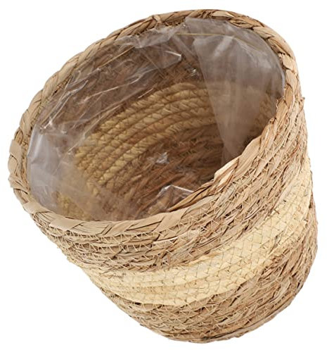 Yardenfun Panier De Fleurs Tissé Panier Décoratif pour Plantes Intérieur Rangement Et Composition Petite Design Rustique pour Maison