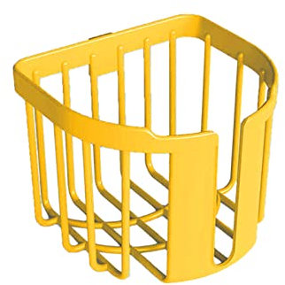 HERCHR Toilet Paper Holder, 2Pcs Wall Mounted Tissue Basket Wall Mount Paper Holder Basket Toilet Tissue Box for Bathroom Roll Tissue Wire Basket(Yellow)