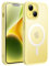 JETech Magnetic Case for iPhone 14 Plus 6.7-Inch Compatible with MagSafe, Translucent Matte Back Slim Shockproof Phone Cover (Yellow)