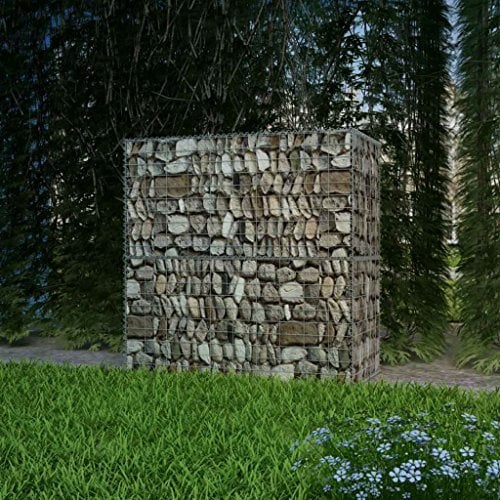 BaraSh Gabionenkorb Stahl 100×50×100 cm Gabionen Zaun Mauersteine Gartenmauer Gabionen SäUle Mauersteine Gartenmauer