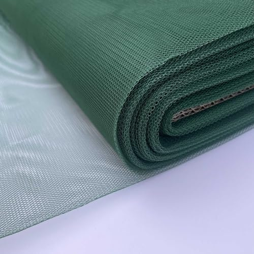 Dress Net Tulle Tutu Stiff Rigid Extra Wide Mesh Fairy Bridal Petticoat Layering Polyester Lightweight Fabric Material | 60 - 150 cm Wide (per Metre, Bottle Green)