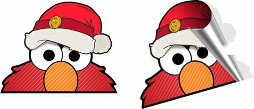 2er Set AUTOAUFKLEBER SESAMSTRAßE KRÜMELMONSTER ELMO carbon Cookie Monster Weihnachtsedition