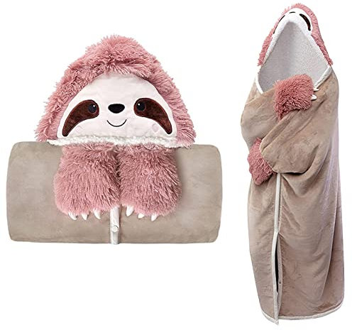 Wearable Blanket With Sleeves Women, Hoodie Blanket Women, Warm Fleece Blanket Gifts For Adults Women Men, Cosy Tv Blankets, Hooded Blanket With Arms