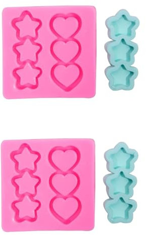 Silikon Fondant Form Stück Fünfzackige Sterne Liebe Silikonform Schokolade Fondant Kuchen Dekoration Aromatherapie Gips