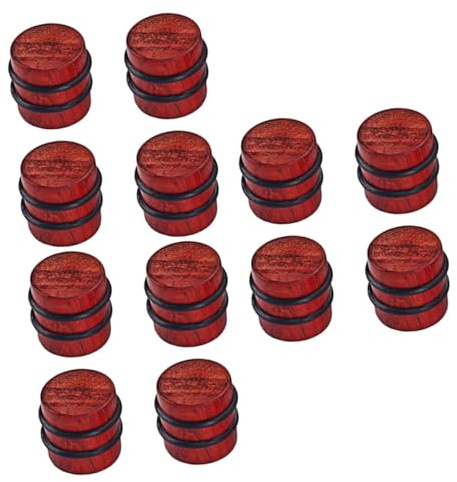 TOYANDONA 12pcs Redwood Guitar Knobs Electric Bass Guitar Effect Pedal Control Knobs Volume for