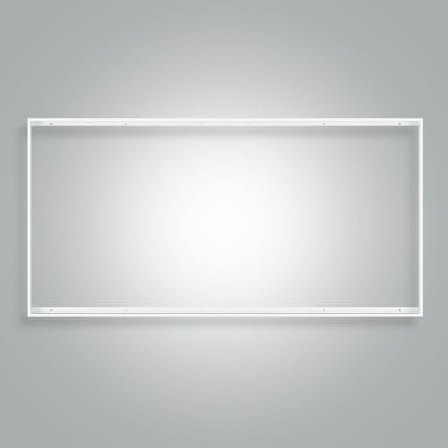 Aluminium Aufbaurahmen weiß für LED Panel 120x60cm Rasterleuchte Einlegeleuchte Deckenleuchte L1200xB600xH43mm