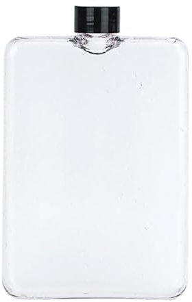 Lnhgh Gourde Plate, Bouteilles D'eau Transparentes Bouteille Plate Élégante Portable - Bouteille D'eau Plate Flacon De Voyage Bouteille D'eau De Voyage Portable Pour Sports Camping Gym