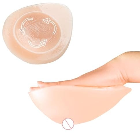 Minaky Silikon Brustformen Brustformen Selbstklebende Brust Verbesserung Crossdresser Cosplay Geschlechtsumwandlung Lebensechte Transvestit Ransgender Unisex Falsche Brüste,B Cup 400g/Paar