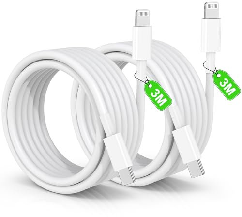 Long iPhone Fast Charger Cable 3M, USB C to Lightning Cable [Apple MFi Certified], 3m Type C iPhone Charging Lead Wire 10ft for Apple iPhone 14 Plus/14 Pro Max/13 Pro/12 Mini/11/XS/XR/SE/8/iPad