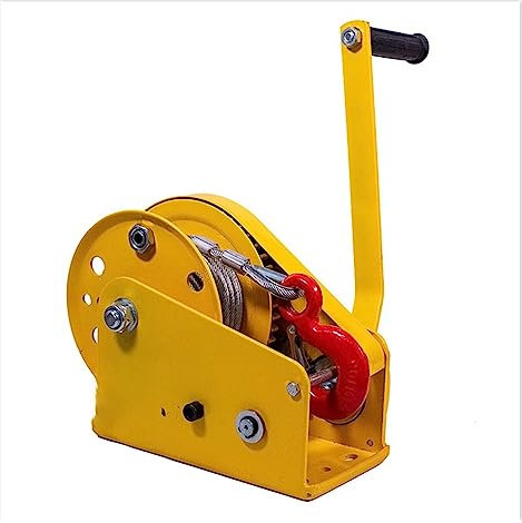 Verricello elettrico Dispositivo autobloccante a due vie, piccolo verricello manuale Mini verricello a fune con gancio Freno automatico Strumenti di sollevamento manuali for gru 2600 LBS(2600LBS)