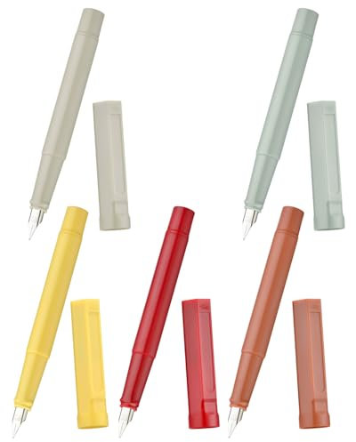 Jinhao 62 Füllfederhalter aus Kunstharz, extra feine Spitze, Schreibstift-Set mit Konverter, 5 Stück