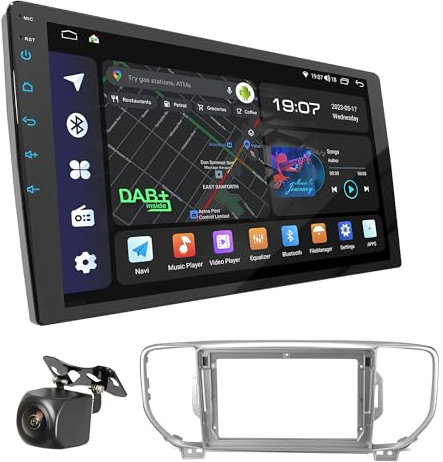 UGAR Kompatibel mit Kia Sportage (QL) 2015-2018; KX5 2016-2018 9 Zoll Android 13 DSP 8GB+128GB Autoradio DAB+ HD Full Touch Screen GPS-Navigation