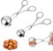 2Stück Fleisch Baller Löffel,Fleischbällchen Former,Antihaft-Fleischballer Kugelzange,Meatball Maker,Hackbällchen Former,Frikadellenformer,Edelstahl Fleischbällchen Clip Mold Für Fleischbällchen Kekse