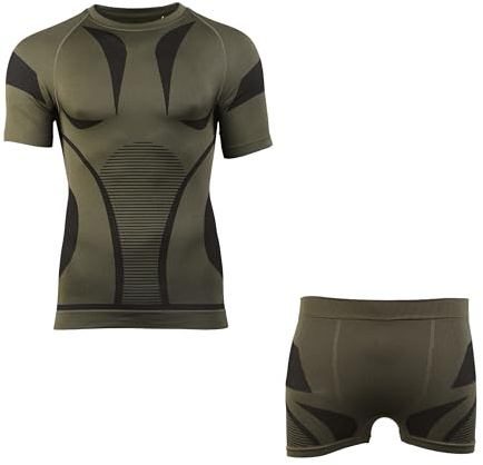 Mil-Tec Performance Funktionsunterwäsche Herren • Atmungsaktives & wärmendes Thermounterwäsche Set • Elastische Sportunterwäsche oder Skiunterwäsche
