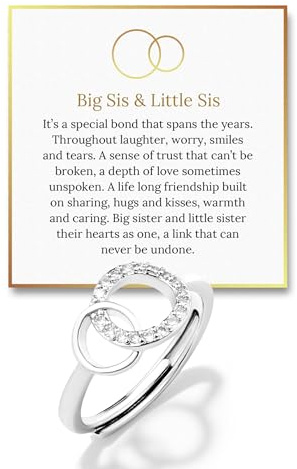 Hope Rings - To My Sister Forever Linked Ring - A Timeless Sister Gift - 304 Stainless Steel Rings for Women