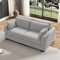 Ravas modulares Sofa, Moderne Couch aus Cordstoff, Sofa 2 Sitzer mit Armlehne und 4 Kissen, Cordsofa für Wohnzimmer, Wohnung, Schlafzimmer, Grau