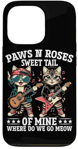 Custodia per iPhone 13 Pro Paws N Roses Sweet Tail Of Mine Dove andiamo Miao