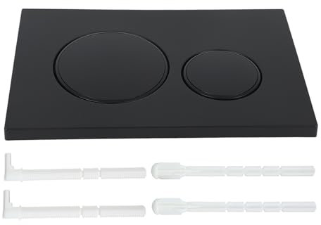 Actuator Plate, Flush Plate for GEBERIT Sigma 20 with Flush Lever Set and Mounting Frame, Dual Flush, 1 Piece (Black Matte)