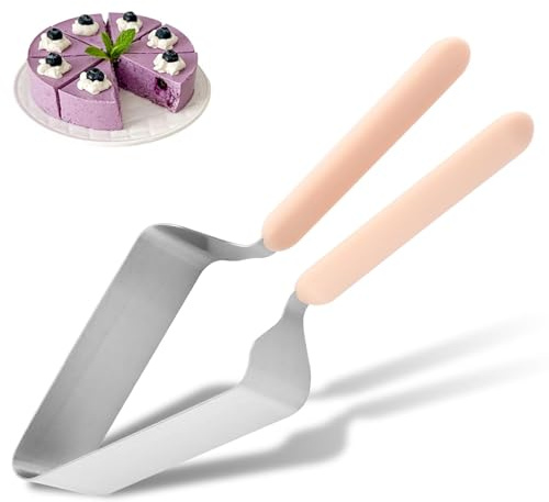 Restynic Cake Cutter, Stainless Steel Cake Knife and Server, Double Handle Design, Adjustable Cake Slicer for Wedding