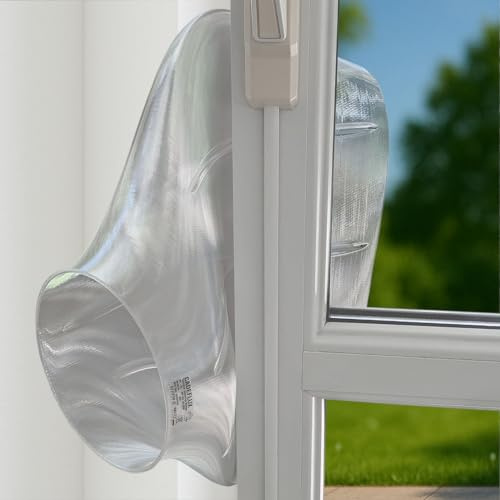 Cadeflux Abluftdüse Fensteradapter für mobile Klimaanlagen Ø 150 mm, 160 mm, 125 mm – für Kippfenster, leitet heiße Luft ab, kühlt effizient (linksseitige Montage)