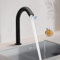 Infrarot Wasserhahn, Waschtischarmatur mit Automatischer Sensor Berührungslose Bad Automatisch Wasserhahn, Schwarz