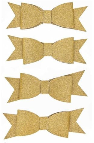 3D Sticker Schleifen, Gold, FSC MIX