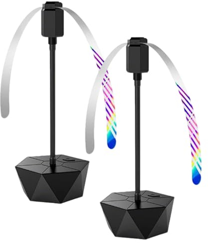 Fly Fans for Tables USB Rechargeable, Portable Fly Fan with Soft Blades, Electric Fly Repellent Fan Tabletop Insect Spinner Keep Flies Away from Food, Indoor Outdoor for BBQ Picnic Camping (2PCS)