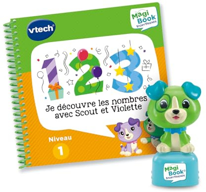 VTech MagiBook Story'Friends – Buch Ich entdecke die Zahlen mit Scout und Violette + Charakter