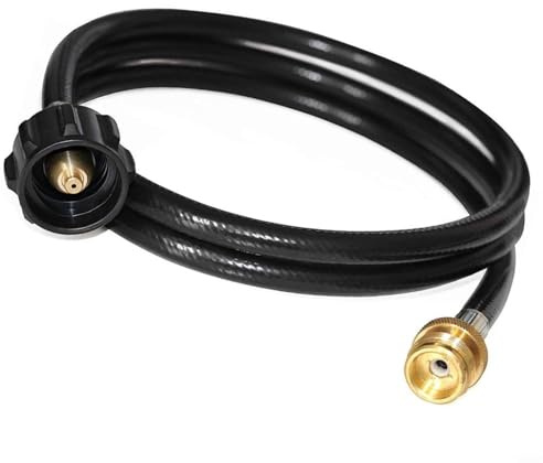 EffiFish Adapterschlauch, 1,2 m, 0,5 kg auf 9,1 kg Tank-Konverter für Grill, Campingkocher und Terrassenheizung, QCC1/POL-Verbindung, auslaufsicher