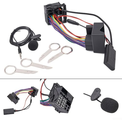 Audio Aux Cable Adapter Compatible with For Ford Focus MK2 Fiesta MK6 Fusion C Max S Max Kuga, and Radios Supporting 12 Pin Connector