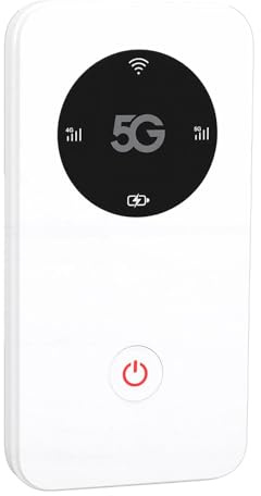 Garsent Hotspot Mobile 5G Wi Fi 6, Dispositivo Wi Fi Portatile da 2,4 GHz e 5,8 GHz per Viaggi, con Slot per Scheda Nano SIM, Supporto 16 Dispositivi, Router Hotspot 5G Resistente