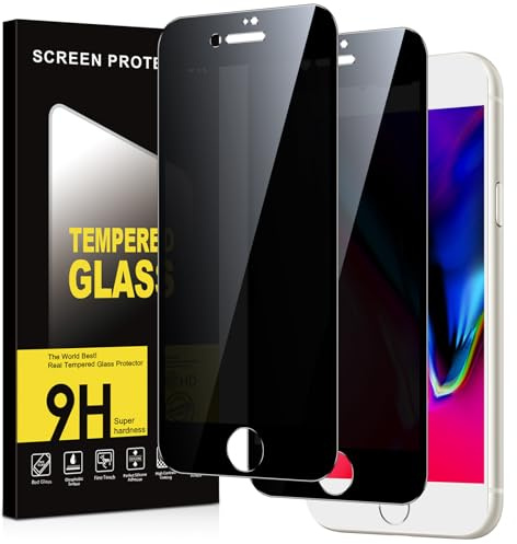 Xiltlly Privacy Pellicola Protettiva per iPhone 8 Plus/iPhone 7 Plus Vetro Temperato,Durezza 9H Anti-Spy Protezione Schermo,Anti-Graffio Senza Bolle Anti-Spia Vetrino Protettivo,2 Pezzi