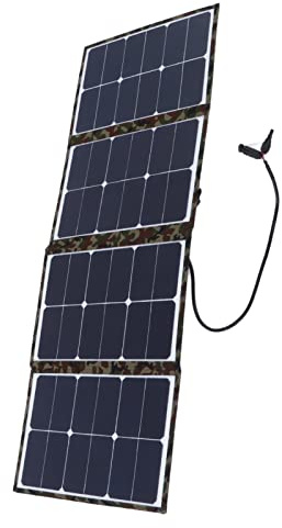 WGFOIP Panneau Solaire Pliable 80W, Chargeur étanche pour Camping en Plein Air Randonnée D'urgence, Sac de Camouflage 42.5x29cm