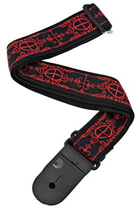 D'Addario Planet Waves 50A12 Gewebegurt Nylongewebe Dark Side Collection Voodoo Länge: 1450mm Breite: 50mm