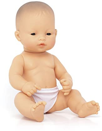 Miniland 31036 - Baby asiatisches Mädchen Tüte - ohne Unterwäsche, 32 cm
