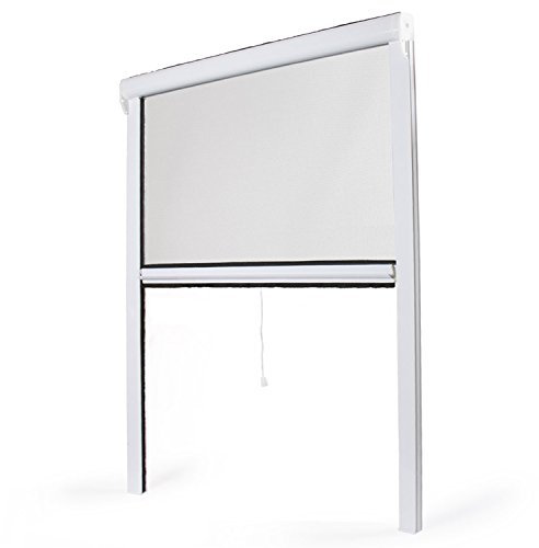 Mosquitera Enrollable Ventana de PVC Ajustable (1, Anch. 800mm x Alt. 1300mm)