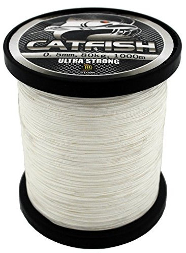 Stork Catfish, 8-Fach geflochtene Wallerschnur 1000m (Weiß, 145 kg / 0,70mm)