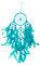 Traumfänger Dreamcatcher Traum Fänger Kinder Schlafzimmer Deko Blau Ca. 50cm x 11cm Türkis 5 Ringe M29