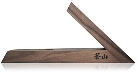 Cangshan 1021240 Triangle Walnut Wood Knife Block, Two Slots