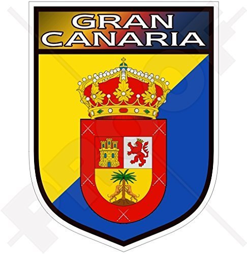 GRAN CANARIA Schild KANARISCHE INSELN Spanien, Kanarische Inseln Spanisch 100mm Auto & Motorrad Aufkleber, Vinyl Sticker