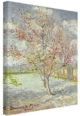 Bilderwelten Leinwandbild - Vincent Van Gogh - Blühende Pfirsichbäume - Hoch 4:3, 120 x 90cm