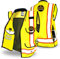 KwikSafety Charlotte, NC Godfather Sicherheitsweste [gepolsterter Kragen + Tablet-Tasche] 9 Taschen Klasse 2 PSA ANSI getestet OSHA, Gelb | 1 Packung, Large