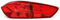 Rückleuchten Folie Set Aufkleber Tönungsfolie Heckleuchten passgenau zugeschnitten Auto Rücklichter (Red, (C044) Hatchback)