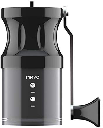 MAVO Manual Coffee Grinder, Burr Coffee Bean Grinder,Conical Ceramic Burrs,12 Adjustable Setting,with Ceramic Grinding Core Laborsaving Adjust the Coffee Powder Thickness, French Press, Pour Over