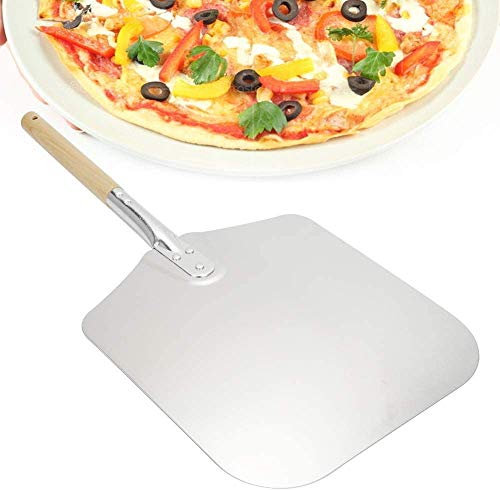 Pala Pizza Horno Leña Aluminio con Mango Pala para Pizza de Acero Inoxidable Utilizado en el Horno,35 X 40 X 71cm
