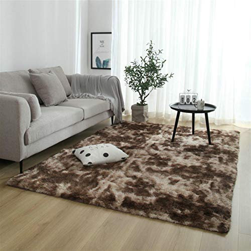Geling Teppich in Silbergrau Hochflor Shaggy Teppiche Langflor Wohnzimmer Pflegeleicht, Hochflor Langflor Teppiche für Wohnzimmer, Esszimmer,Kaffee,80 * 200cm