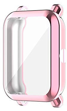 Chofit Custodie compatibili con Amazfit Bip U/GTS 2 Mini Case, Pellicola Protettiva TPU Placcato Custodia Cover Armatura Shell per Amazfit Bip U/GTS 2 Mini/Bip U Pro/Bip S/Bip (Rosa)